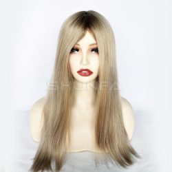 100% Virgin hair french lace wigs with poly around medical wig