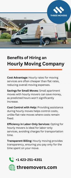 Benefits Of Hiring Hourly Moving Company | Three Movers