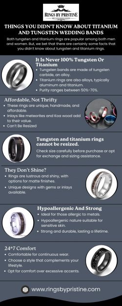 THINGS YOU DIDN’T KNOW ABOUT TITANIUM AND TUNGSTEN WEDDING BANDS
