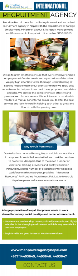 Unlocking Global Talent: Manpower Agency Nepal, Your Premier International Recruitment Agency
