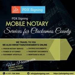 Mobile Notary Service for Clackamas county