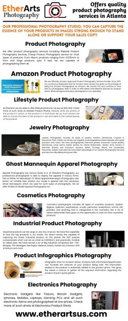Etherarts Product Photography offers quality product photography services in Atlanta