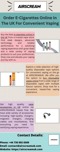 Top Online Store For Buying E-Cigarettes In The UK
