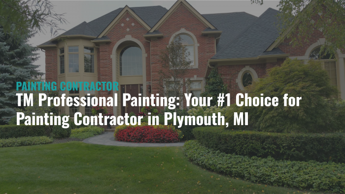 Why Choose TM Professional Painting for Your Painting Contractor in Plymouth, MI