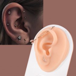 Silicone Right Ear for Piercing Practice and Display