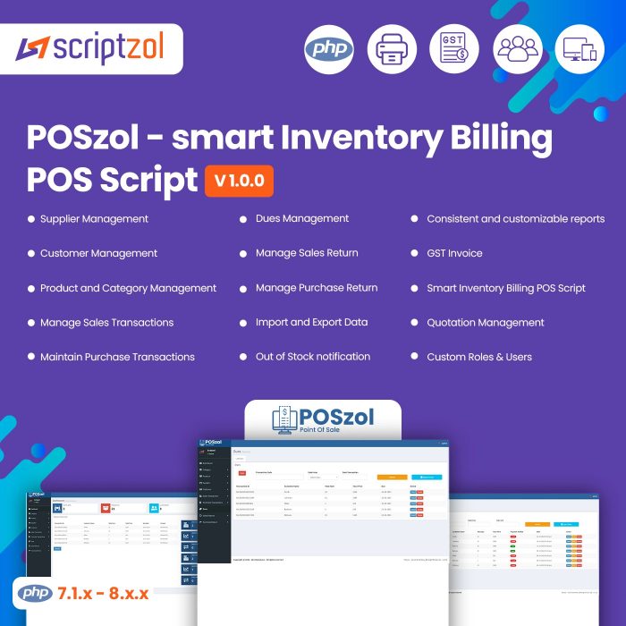Poszol – Smart Inventory Billing POS Software