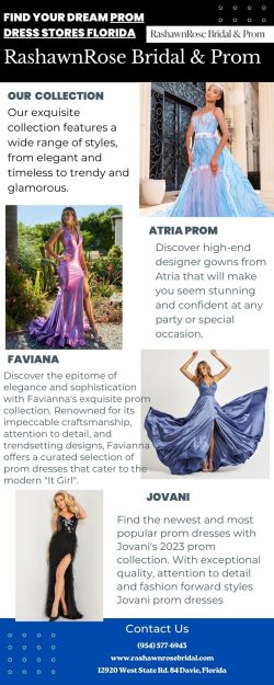 Discover the Best Prom Dress Stores in Florida at RashawnRose Bridal & Prom