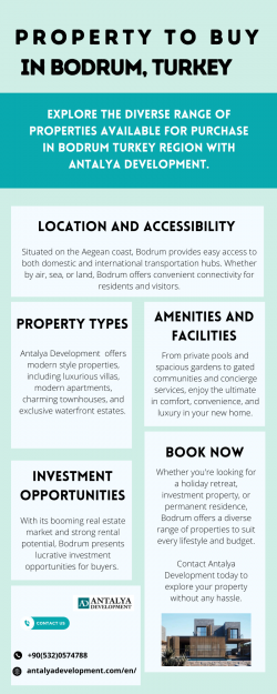 Property and Houses to Buy in Bodrum Turkey – Antalya Development