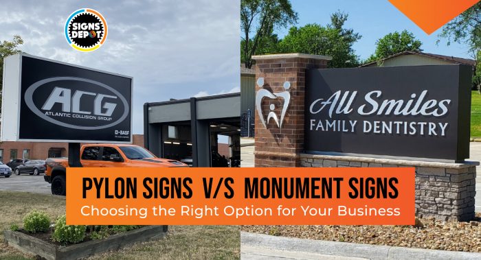 Pylon Signs vs. Monument Signs: Choosing the Right Option for Your Business
