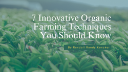 Randall Randy Konsker | 7 Innovative Organic Farming Techniques You Should Know