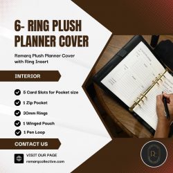 6- RING PLUSH PLANNER COVER