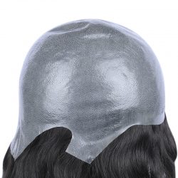 Full cap skin wig hair prosthesis non chemical Silicone material