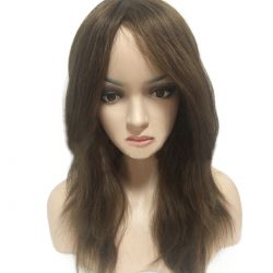 Sft-1332 full skin head capillary prosthesis long hair women wig