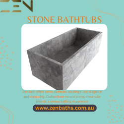 Tranquility in Stone: Zen Bath’s Rustic Stone Bathtubs