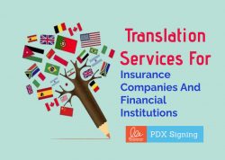 Translation services for insurance companies and financial institutions