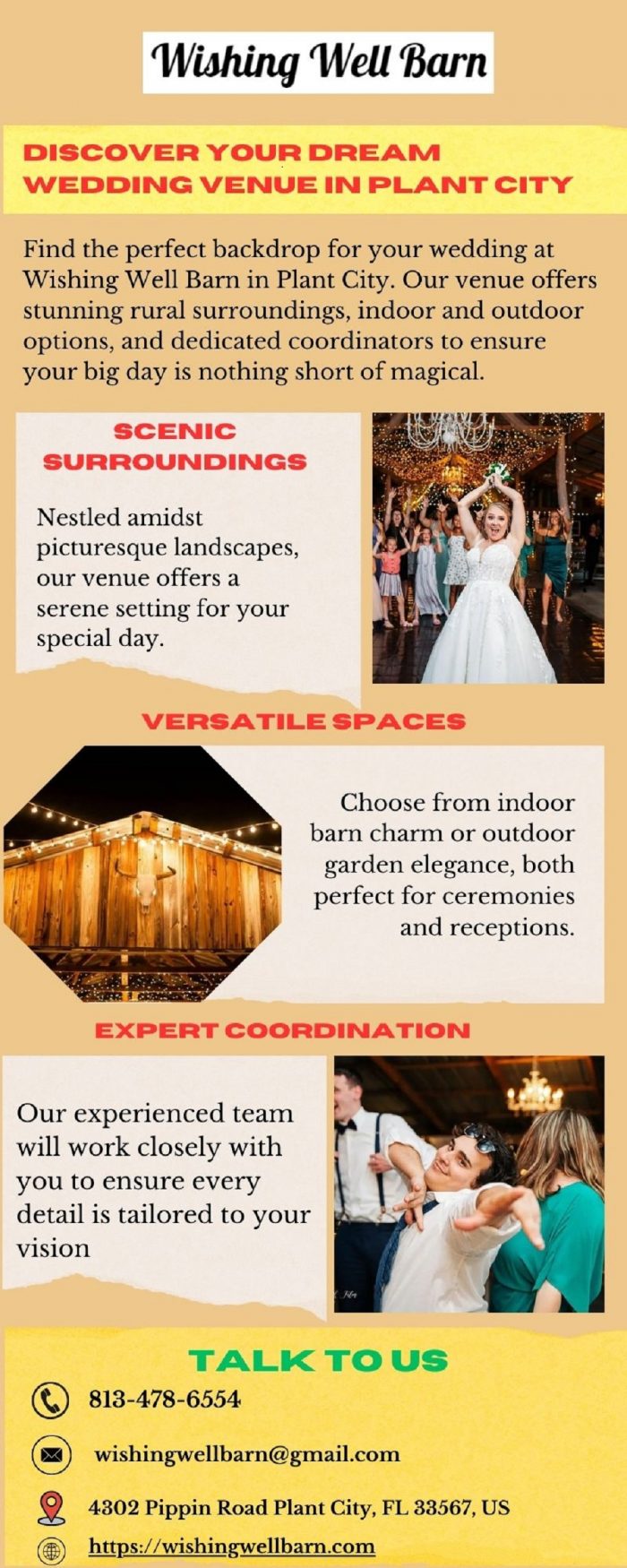 Your Dream Wedding Venue in Plant City: Wishing Well Barn