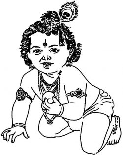 Krishna Janmashtami Drawing