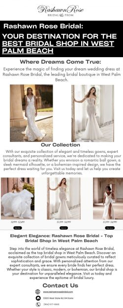 Elegant Elegance: Rashawn Rose Bridal – Top Bridal Shop in West Palm Beach