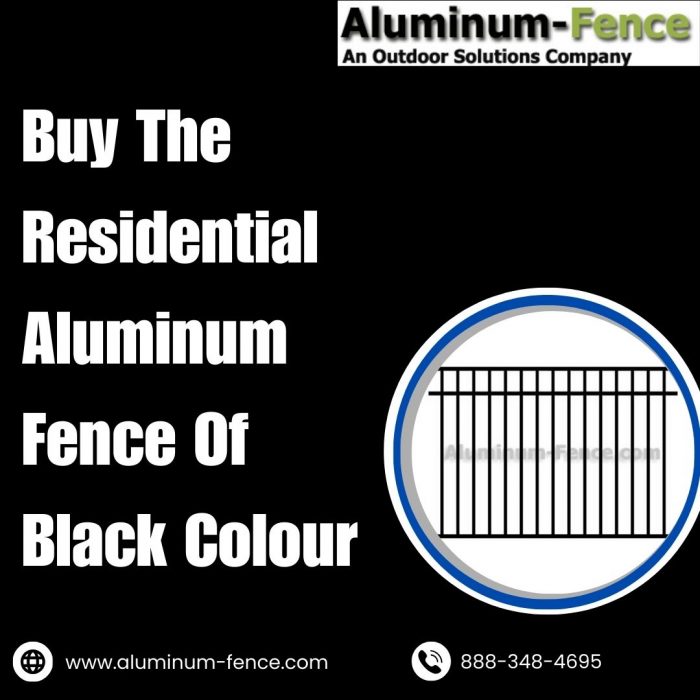 Buy Residential Aluminum Fence Of Black Colour