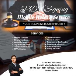 Certified mobile notary services