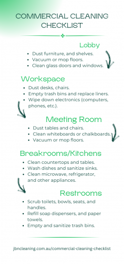Commercial Cleaning Checklist – JBN Cleaning