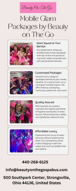 Convenient Mobile Glam Packages by Beauty On The Go