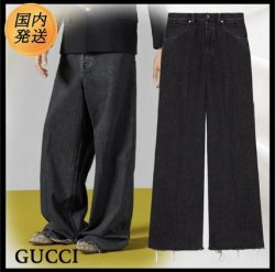 GUCCI | Denim pant with label