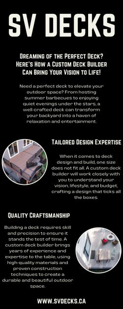 Dreaming of the Perfect Deck? Here’s How a Custom Deck Builder Can Bring Your Vision to Life!