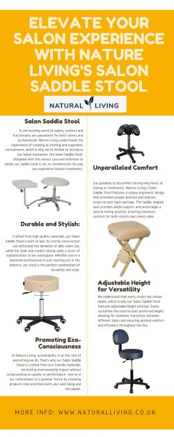 Elevate Your Salon Experience with Nature Living’s Salon Saddle Stool