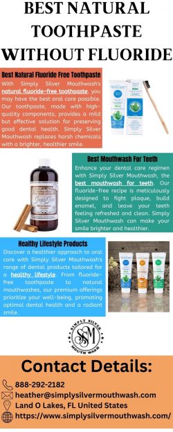 Embrace Natural Oral Care with best natural Fluoride-Free Toothpaste