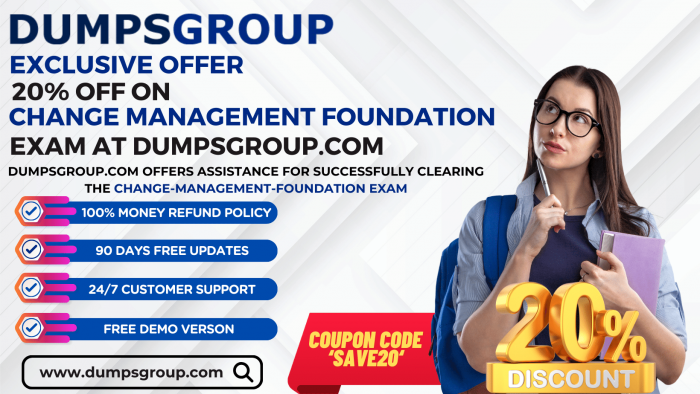 Limited Time Deal: Save Big on Change Management Foundation Study Guides at DumpsGroup.com