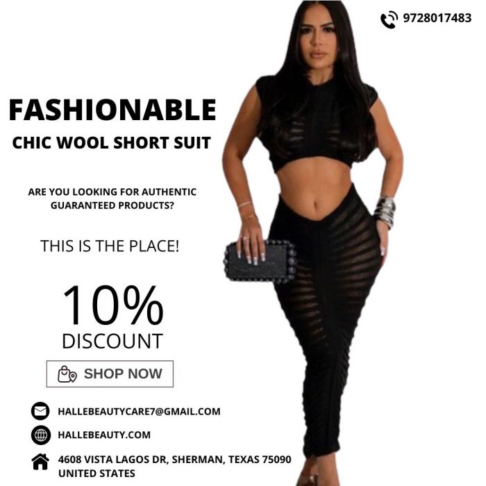 Latest Chic Wool Short Suit for Women at Best Price