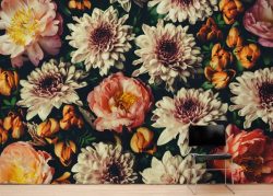 Flower Wallpaper for Living Room