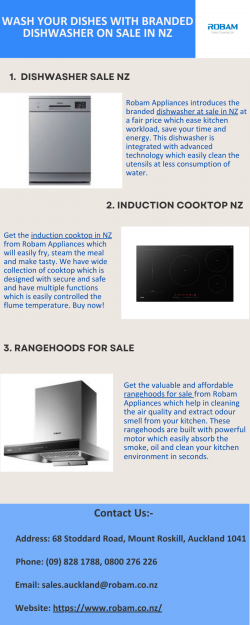 Get a Branded Dishwasher On Sale In New Zealand To Clean Dishes