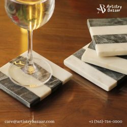 Handmade Marble and Wood Coasters in Bulk for Your Dining Table | ArtistryBazaar Inc