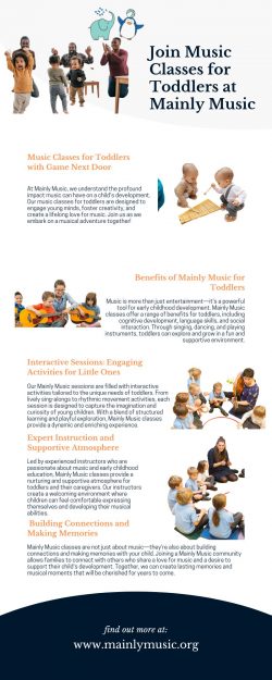 Join Music Classes for Toddlers at Mainly Music