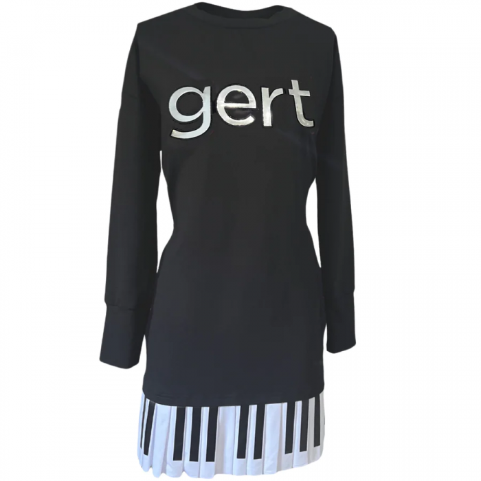 Elevate Your Style with the Black Gert Sweatshirt with Piano Pleat