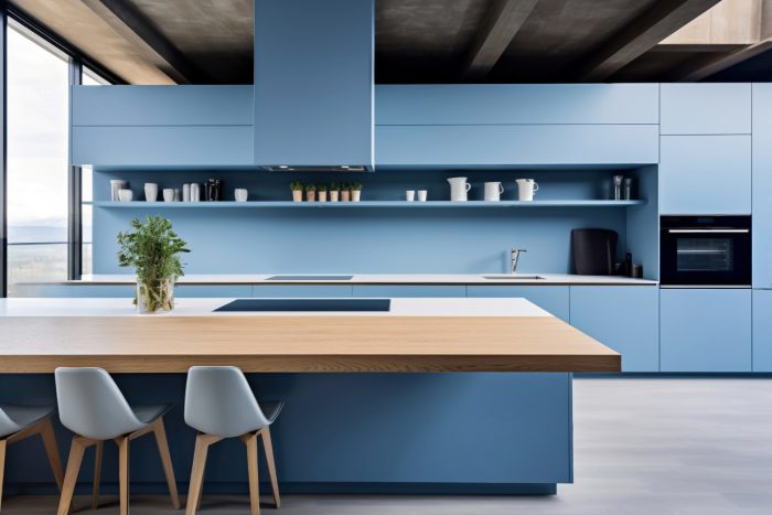 kitchen cabinets navy blue