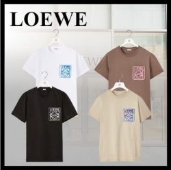 LOEWE | Street Style Plain Cotton Short Sleeves Logo Luxury