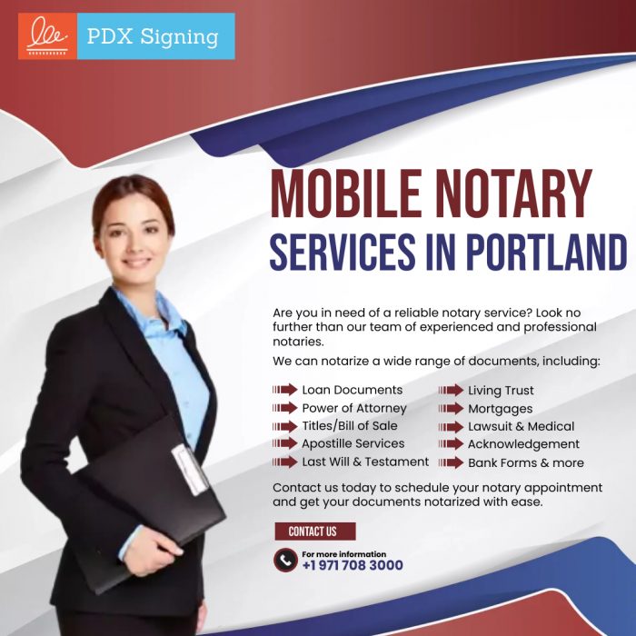 Mobile Notary In Portland