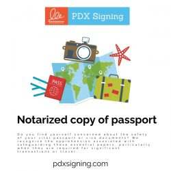 Notarized copy of passport