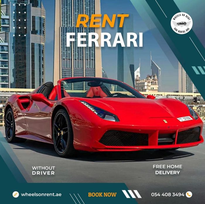 Rent a Ferrari in Dubai Abu Dhabi UAE