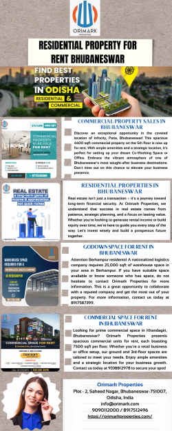 Residential Property for Rent Bhubaneswar