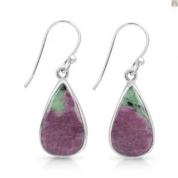 Elegant Ruby Zoisite Earrings A Stunning Fusion of Colors