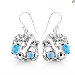 The captivating Larimar Earrings – The Calming Stone