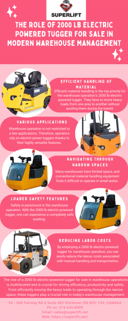 The Role of 2000 lb Electric Powered Tugger For Sale in Modern Warehouse Management