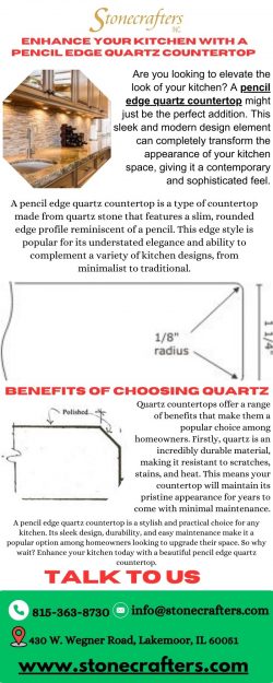 Timeless Elegance: Pencil Edge Quartz Countertops