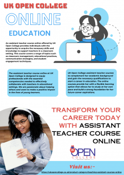 Learn Anywhere, Anytime: Assistant Teacher Course Online