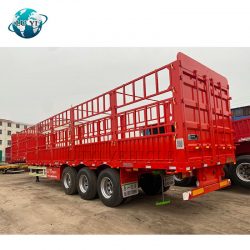 3 Axle Red Side Wall Trailer