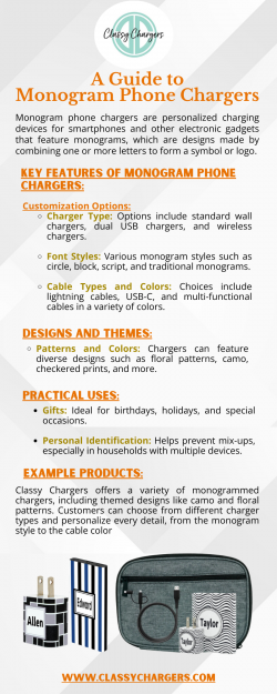 A Guide to Monogram Phone Chargers | Classy Chargers
